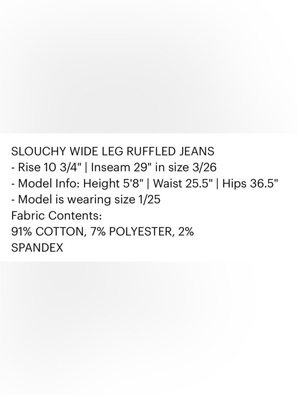 Risen Blue Denim Ruffle Wide Leg Flare Jeans SZ 9/29 - Picture 5 of 6